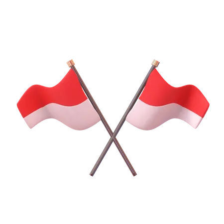 Indonesia Flag  3D Icon