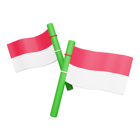 Indonesia Flag  3D Icon