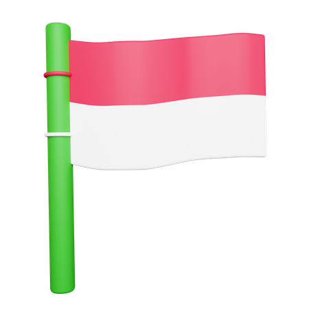 Indonesia Flag  3D Icon