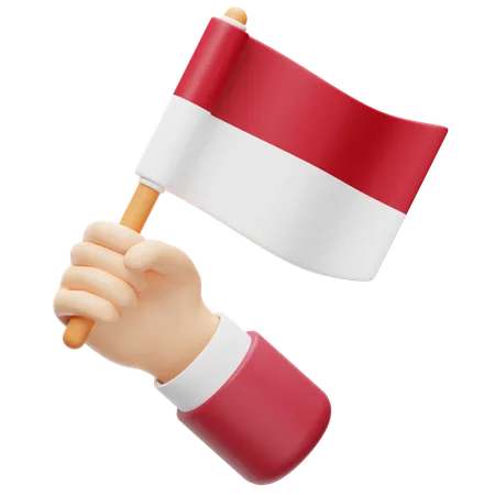 Indonesia Flag  3D Icon