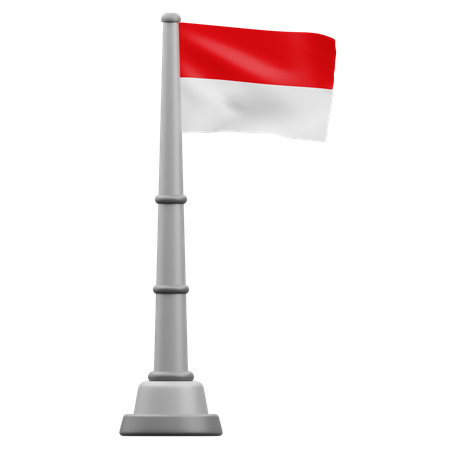 Indonesia flag  3D Icon