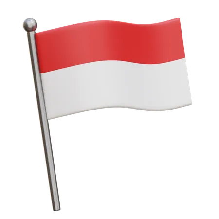 Indonesia Flag  3D Icon