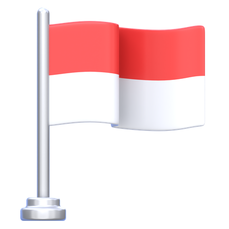 Indonesia Flag  3D Icon