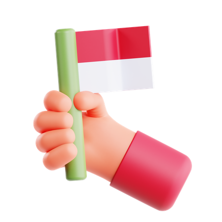 Indonesia flag  3D Icon