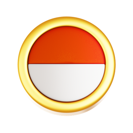 Indonesia Flag  3D Icon