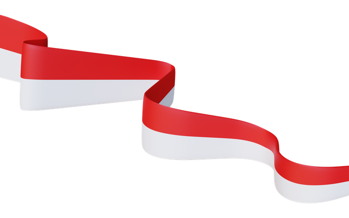 Indonesia Flag  3D Icon