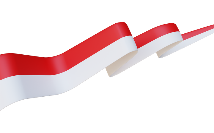 Indonesia Flag  3D Icon