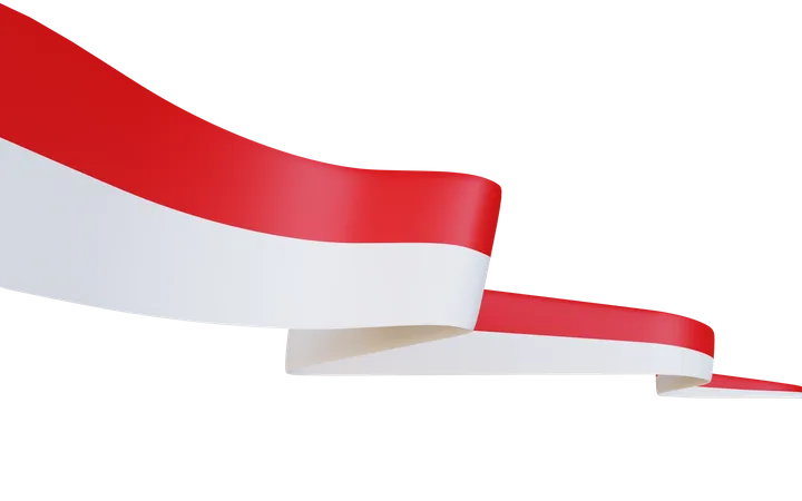 Indonesia Flag  3D Icon