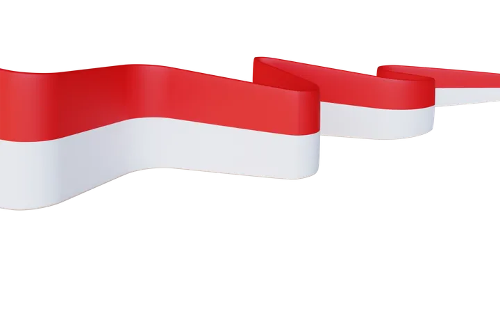 Indonesia Flag  3D Icon