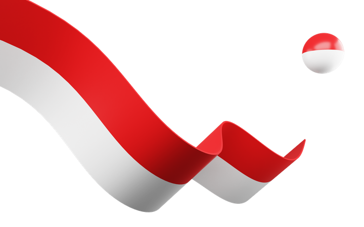 Indonesia Flag  3D Icon