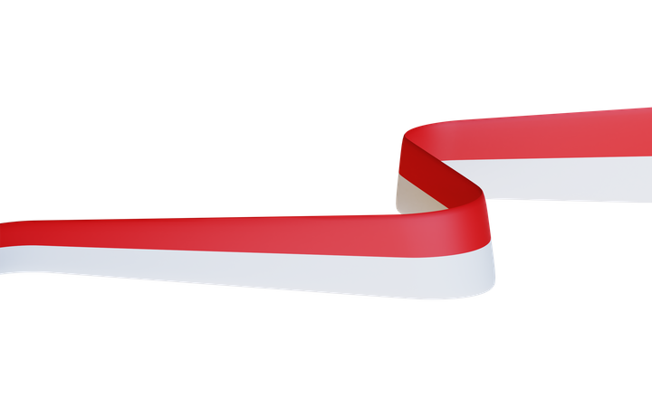 Indonesia Flag  3D Icon