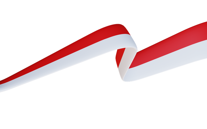Indonesia Flag  3D Icon