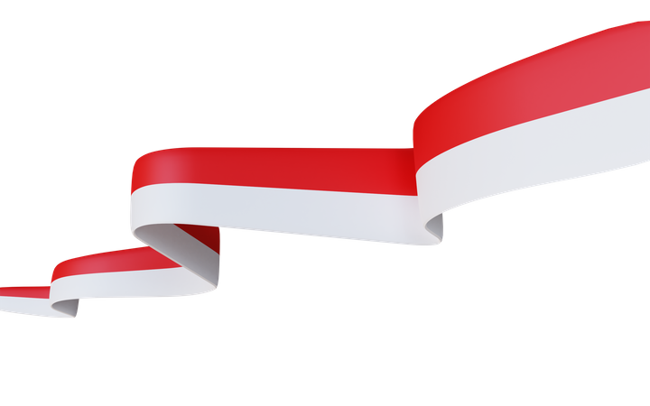 Indonesia Flag  3D Icon