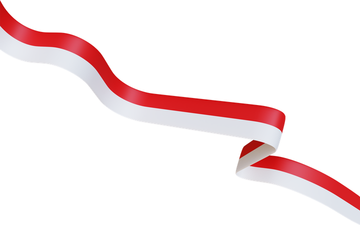 Indonesia Flag  3D Icon
