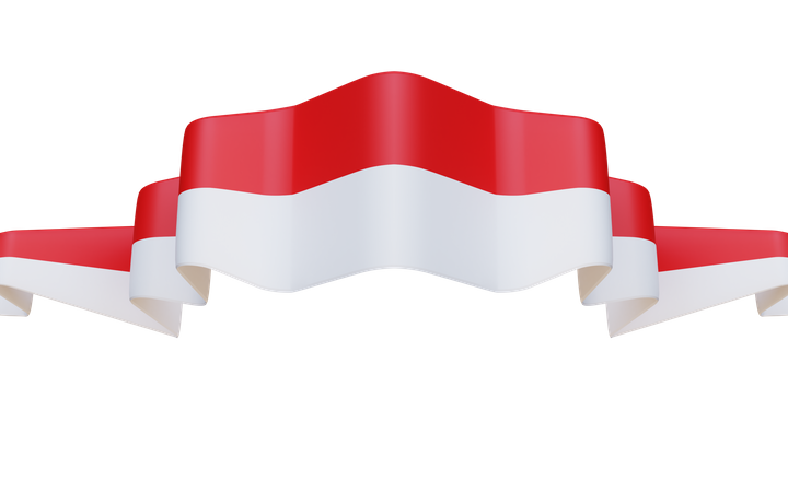 Indonesia Flag  3D Icon