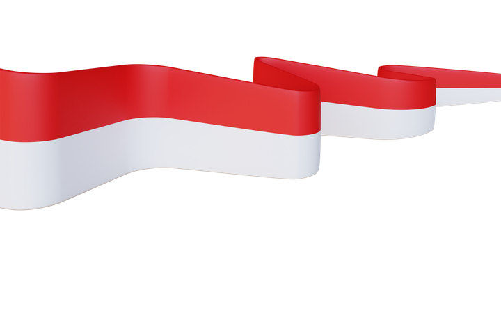Indonesia Flag  3D Icon