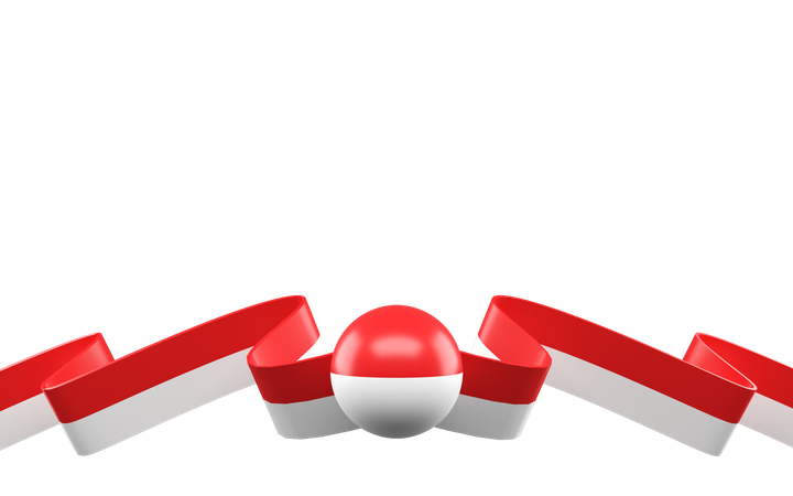 Indonesia Flag  3D Icon