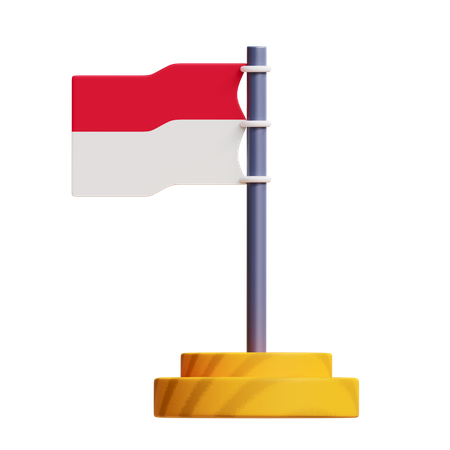 Indonesia Flag  3D Icon