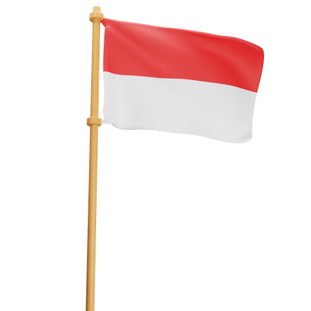 Indonesia Flag  3D Icon