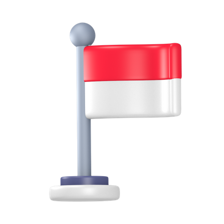 Indonesia Flag  3D Icon