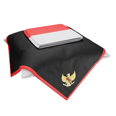 Indonesia Flag  3D Illustration