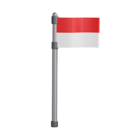 Indonesia Flag  3D Illustration