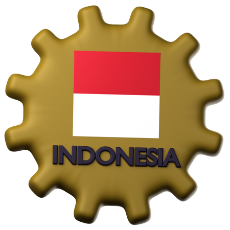 Indonesia flag 3D Icon