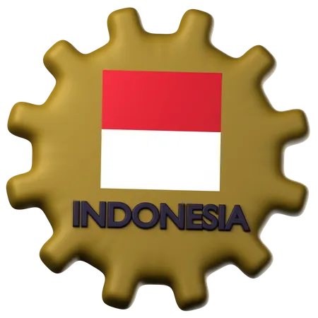Indonesia flag  3D Icon