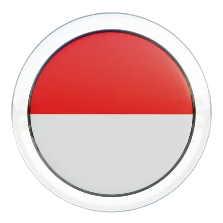 Indonesia Flag Glass  3D Flag