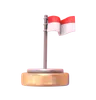 Indonesia Flag On Podium