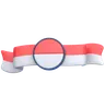 Indonesia Flag Ribbon