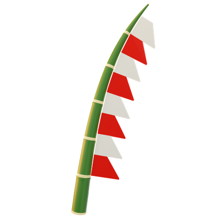 Indonesia Flags Decoration  3D Icon