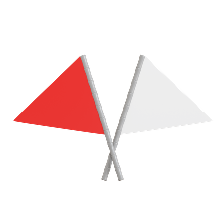 Indonesia Flags Decoration  3D Icon