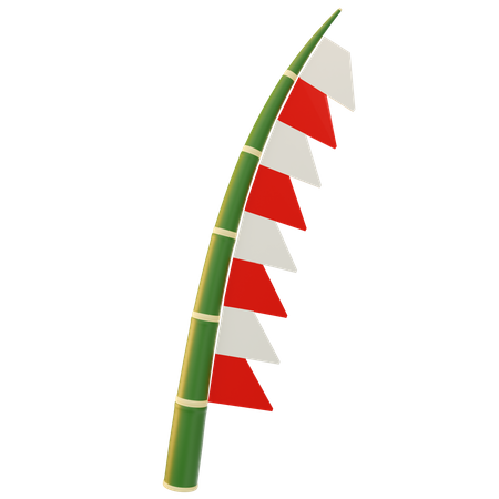 Indonesia Flags Decoration  3D Icon