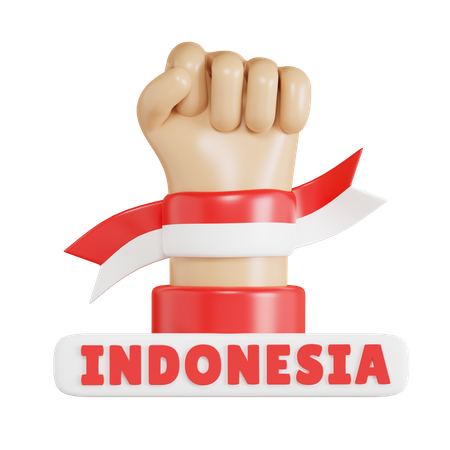 Indonesia Freedom Day  3D Icon