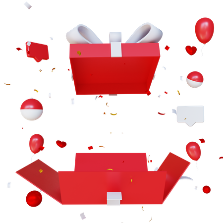 Indonesia Gift Box  3D Icon