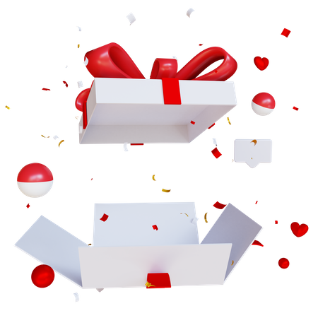 Indonesia Gift Box  3D Icon