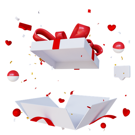 Indonesia Gift Box  3D Icon