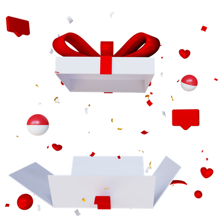 Indonesia Gift Box  3D Icon