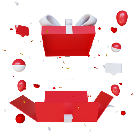 Indonesia Gift Box 3D Icon