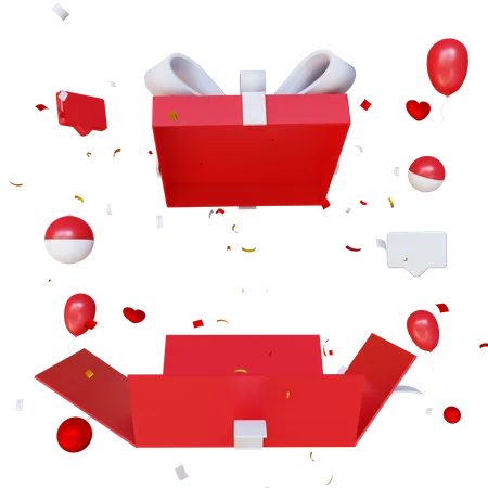 Indonesia Gift Box  3D Icon