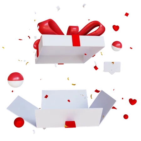 Indonesia Gift Box 3D Icon