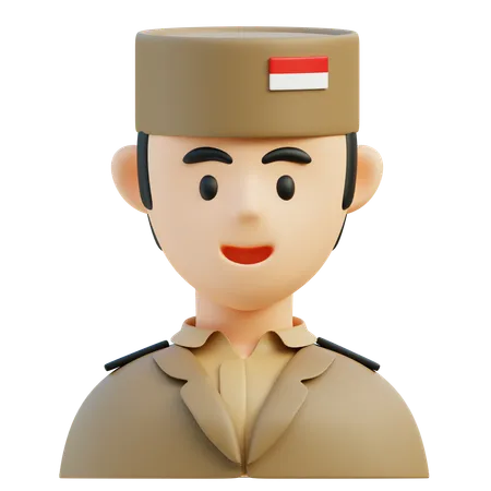 Indonesia Hero  3D Icon