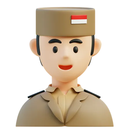 Héroe indonesio  3D Icon