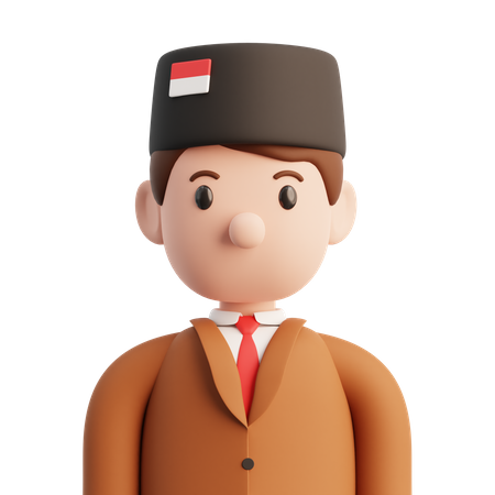 Héroe indonesio  3D Icon