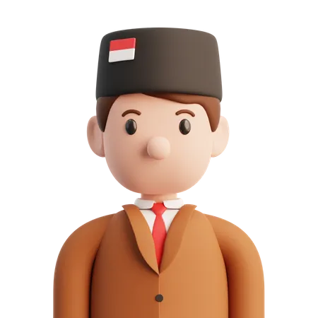 Héroe indonesio  3D Icon