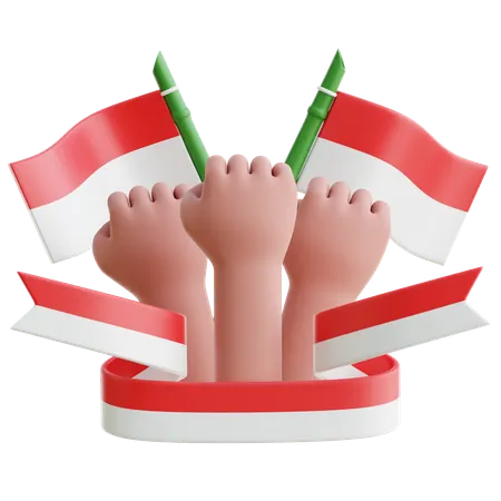 Indonesia Independence Day  3D Icon