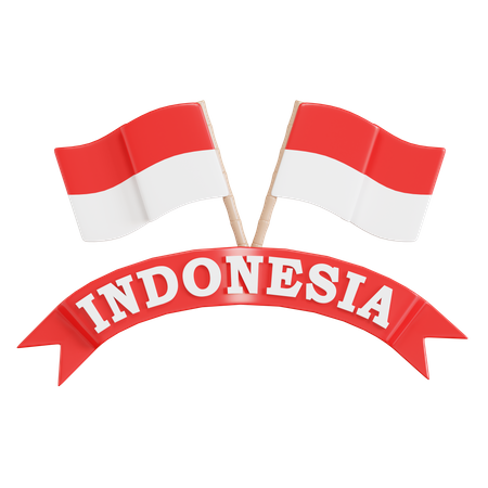 Indonesia Independence Day  3D Icon