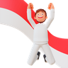 indonesia independence emoji 3d