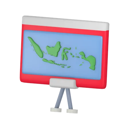 Indonesia Map  3D Icon